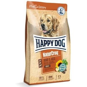 Happy Dog 60517 – NaturCroq rundvlees en rijst – droogvoer met inheemse kruiden voor volwassen honden – 15 kg inhoud