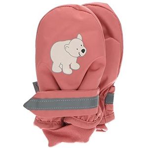Sterntaler Uniseks babyhandschoenen met ijsbeer print donkerturquoise roze één maat, Roze