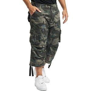 Brandit heren Korte broek met zakken Brandit Urban Legend 3/4 shorts, camouflage (dark camo), S