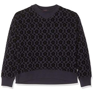 Scotch & Soda All-Over Printed Crew Neck Sweatshirt in Boxy Fit T-shirt voor meisjes, (Combo Sign 588)