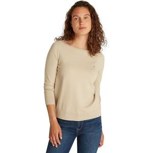 TOMMY HILFIGER Co Jersey Stitch Boat-nk Sweater Ww0ww40099 CO JERSEY STITCH BOAT-NK PULL WW0WW40099 Dames, Sandelhout kaki, XS