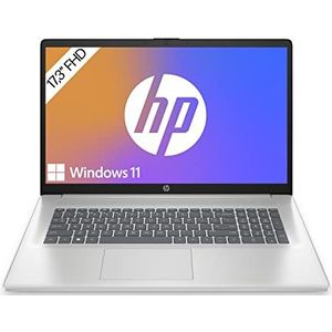 HP Laptop, 17,3 inch FHD display, Intel Core i5-1334U, 16 GB DDR4 RAM, 256 GB SSD, Intel Iris X grafische kaart, Windows 11, QWERTZ, zilver