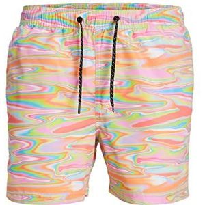 Jack & Jones Jpstfiji Jjswim Short de bain numérique pour homme, Corail sexy, S