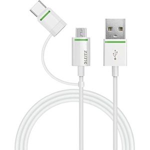 Leitz 63420001 USB-C-kabel, wit