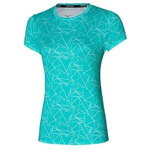 Mizuno Core Graphic Tee Dames T-Shirt, engelblauw