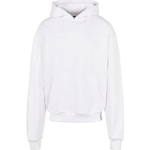 Build Your Brand Extra duurzame katoenen hoodie voor heren, Wit