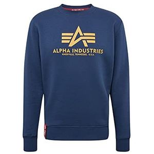 ALPHA INDUSTRIES Basic sweatshirt voor heren, blauw (New Navy/Wheat - 463), L