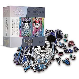 Trefl Houten puzzel: Disney, Mickey en Minnie Mouse - 500 + 1 stukjes, Wood Craft, puzzel met onregelmatige vormen, 50 figuren, moderne premium puzzel, voor volwassenen en kinderen vanaf 12 jaar