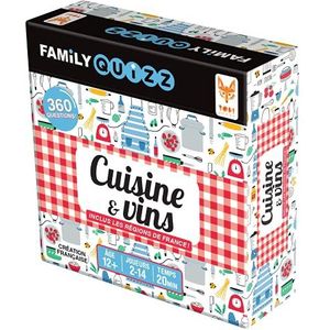 TOPI GAMES - Family Quizz – keuken en wijn – gezelschapsspel – kaartspel – familie – vanaf 12 jaar – 2 tot 14 spelers – FAM-MICV-779001 – Franse versie