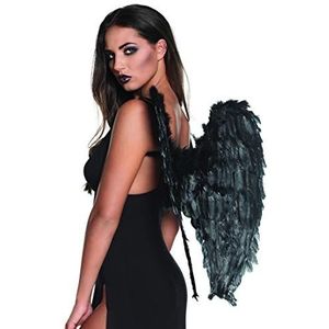 Boland 74583 engelenvleugel zwart, ca. 65 x 65 cm, engel, duivel, raaf, accessoires, kostuum, carnaval, themafeest, Halloween