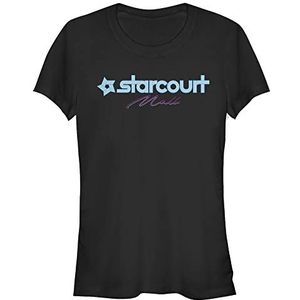 Stranger Things T- Shirt À Manches Courtes avec Logo Starcourt Femme, Noir, L