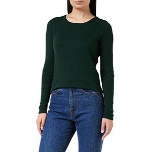 Vero Moda VMCARE STRUCTURE LS O-hals BLOUSE noos dames pullover, Pine Grove (donkergroen), S