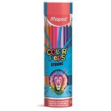 Maped - Strong Color'Peps kleurpotloden - 36 ultra-resistente en ergonomische kleurpotloden - metalen buis