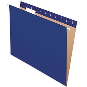 Pendaflex Gerecycleerde hangmappen, letterformaat, marineblauw, gesneden 1/5, 25/BX (81615EE)