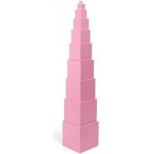 De houten roze toren