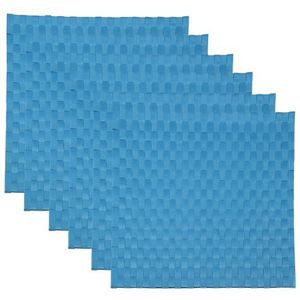 Renberg Set van 6 jassen voor individueel, kleur: blauw, gemaakt van polyester, 30 x 45 cm