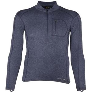 Carhartt Base Force Heavyweight onderhemd voor heren, van polyester met ritssluiting, Navy Blauw