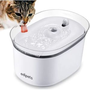 Edipets, Kattenfontein, automatische drinkbak voor huisdieren, W25, accessoires voor waterdispenser, infraroodsensor, stil, 2 stuks koolstoffilters