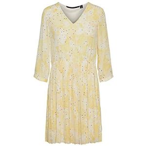 Vero Moda Jurk dames, Cornsilk Aop: Flora, L, Cornsilk Aop: Flora