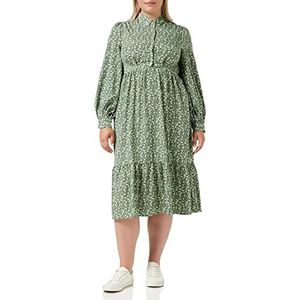 Louche nathalia-double-daisy dames jurk, Groen