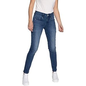 ATT Jeans Stretch jeans voor dames met Wonder Stretch 5-pocket slim fit in used look, Blauw