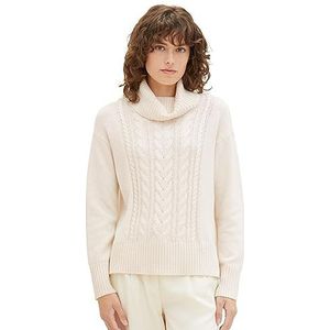 TOM TAILOR 1041157 damessweater, 17573 - Zacht beige gemengd