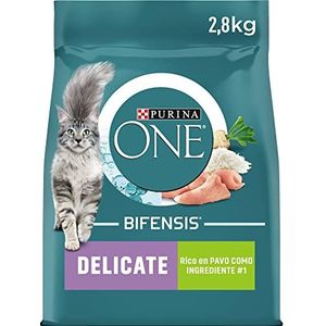 Purina ONE Bifensis Kattenvoer voor volwassenen, gevoelige spijsvertering met kalkoen, 4 zakjes à 2,8 kg