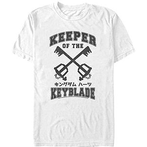 Disney Kingdom Hearts-Keyblade Keeper Organic T-shirt, korte mouwen, uniseks, wit, L, Weiss