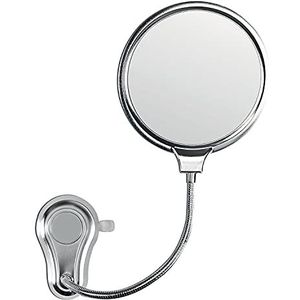 Gedy HO081300100 Hot, draaibaar, verchroomde zuignap, Magnifying Factor 2x vergrotingsspiegel, 2 jaar garantie, R&S design, unieke spiegel