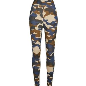 Urban Classics Camo Tech Classic dameslegging met hoge taille, legging, Zomerolijf camouflage