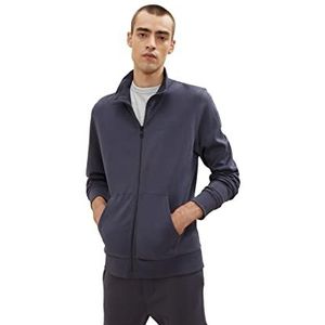 TOM TAILOR Heren sweatshirt, 10304 - Blue Grey, S, 10304 - Blue Grey
