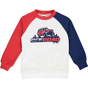 Fred'S World By Green Cotton Sweatshirt Offroad Raglan trui voor jongens, Wit