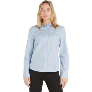 Tommy Hilfiger Organic Co Regular Shirt Ls Casual Overhemden Dames, Breezy Blue