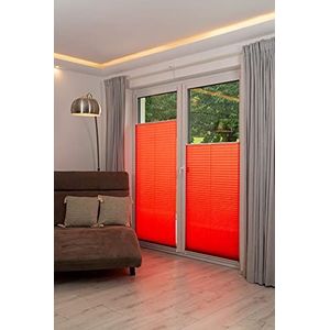 K-home Klemmfix Jaloezie, geplooid, rood, 70 x 130 cm