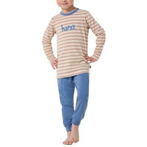 Schiesser Schiesser Lange pyjama voor jongens, natuurlijke liefde, pyjamaset voor jongens, Crema_182566