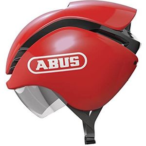 ABUS Gamechanger Tri Fietshelm - voor Triatleten en racefietsers - aerodynamica voor het beste weer - dames en heren - rood, S