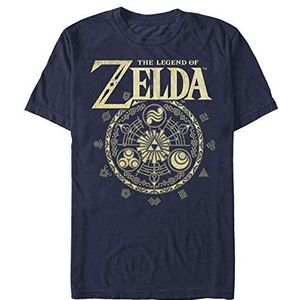 Nintendo Legend of Zelda Symbolic Circle T-shirt voor heren, Navy Blauw
