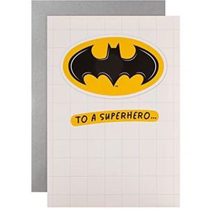 Hallmark Batman verjaardagskaart – personaliseerbaar design met stickervel