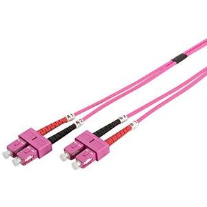 DIGITUS FO patchkabel OM4-2 m SC naar SC, LWL-kabel - LSZH - Duplex Multimode 50/125µ - 10 GBit/s - Violet