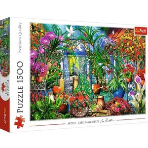 Trefl - Geheime tuin – puzzel met 1500 stukjes – puzzel over het thema planten, kleurrijke bloemen, dieren, knutselen, creatief, plezier, klassieke puzzels voor volwassenen en kinderen vanaf 12 jaar