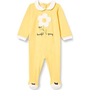 Chicco Jumpsuit met patchwork van knopen baby- en peuterpantoffels, geel (449)