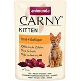 animonda Carny Kitten Natvoer voor katten tot 1 jaar, rundvlees + gevogelte, 12 x 85 g