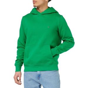 Tommy Hilfiger Sweatshirt met capuchon met logo voor heren, zwaar gebreid, Olympisch groen