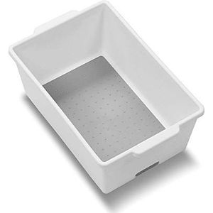 madesmart Kleine afvalemmer – wit | klassieke collectie | zeer robuust | antislip voering en rubberen voetjes | BPA-vrij