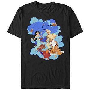 Disney Aladdin Agrabah Dance Off Organic T-shirt à manches courtes unisexe, Noir, XL
