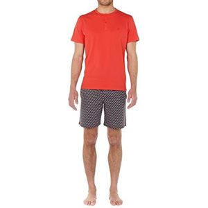 Hom Korte Ricardo pyjama set heren, rood, M, Rood