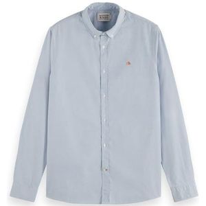 Scotch & Soda Seasonal Essentials Oxford T-shirt voor heren, Novel Blue 7349