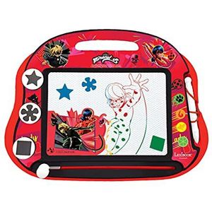 Lexibook, Miraculous Ladybug kat, magisch bord, meerkleurig, artistiek speelgoed voor meisjes, jongens, magnetisch, met pen en stempels om te tekenen, rood/zwart, , CRMI550