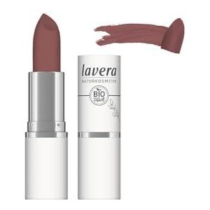 lavera Velvet Matt Lipstick - Auburn Brown 02 - lippenstiften - natuurlijke cosmetica - siliconenvrij - biologische bloemenboter & biologische zonnebloemolie - 4,5 g