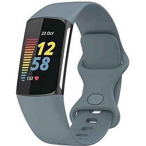 Wownadu Armband compatibel met Fitbit Charge 5 siliconen sportarmband voor dames en heren voor Charge 5 Special Edition accessoires (geen horloge), S/L, Siliconen